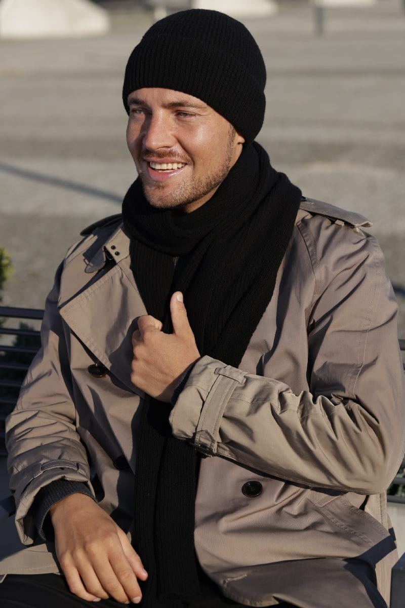Čepice, Model: Liam, Barva: černá, Složení materiálu: 80% Vlna; 20% Polyamid, Určení: Podzim/Zima, Velikost: Univerzální (54-62) (Čepice, fotografie 2)