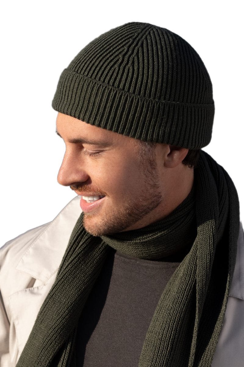 Czapka Męska, Model: KAROL, Kolor: khaki, Skład materiału: 100% Akryl, Przeznaczenie: Jesień/Zima, Rozmiar: Uniwersalny (54-62) (Czapka Męska, zdjęcie 3)