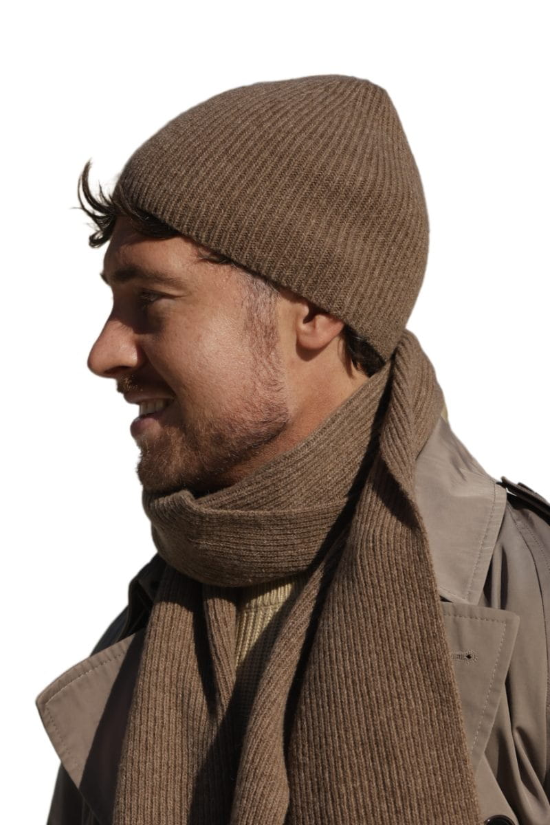 Męska czapka wełniana Franko, brązowa, lekka i oddychająca, doskonała na chłodne dni | manufacture | Spironik.pl