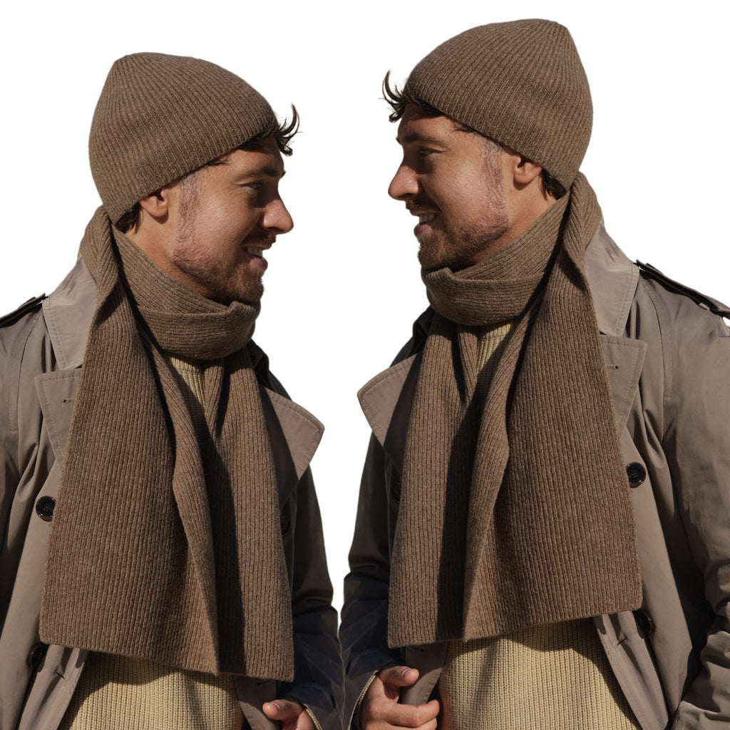 Czapka Franko w brązowym odcieniu, elastyczna dzianina, zapewniająca komfort i ciepło | manufacture | Spironik.pl