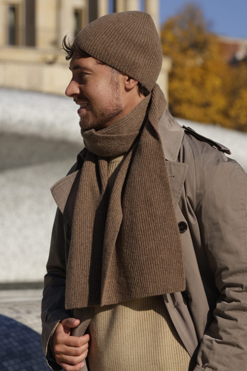 Prążkowana czapka beanie Franko, bez mankietu, w uniwersalnym rozmiarze 54-60 cm | manufacture | Spironik.pl