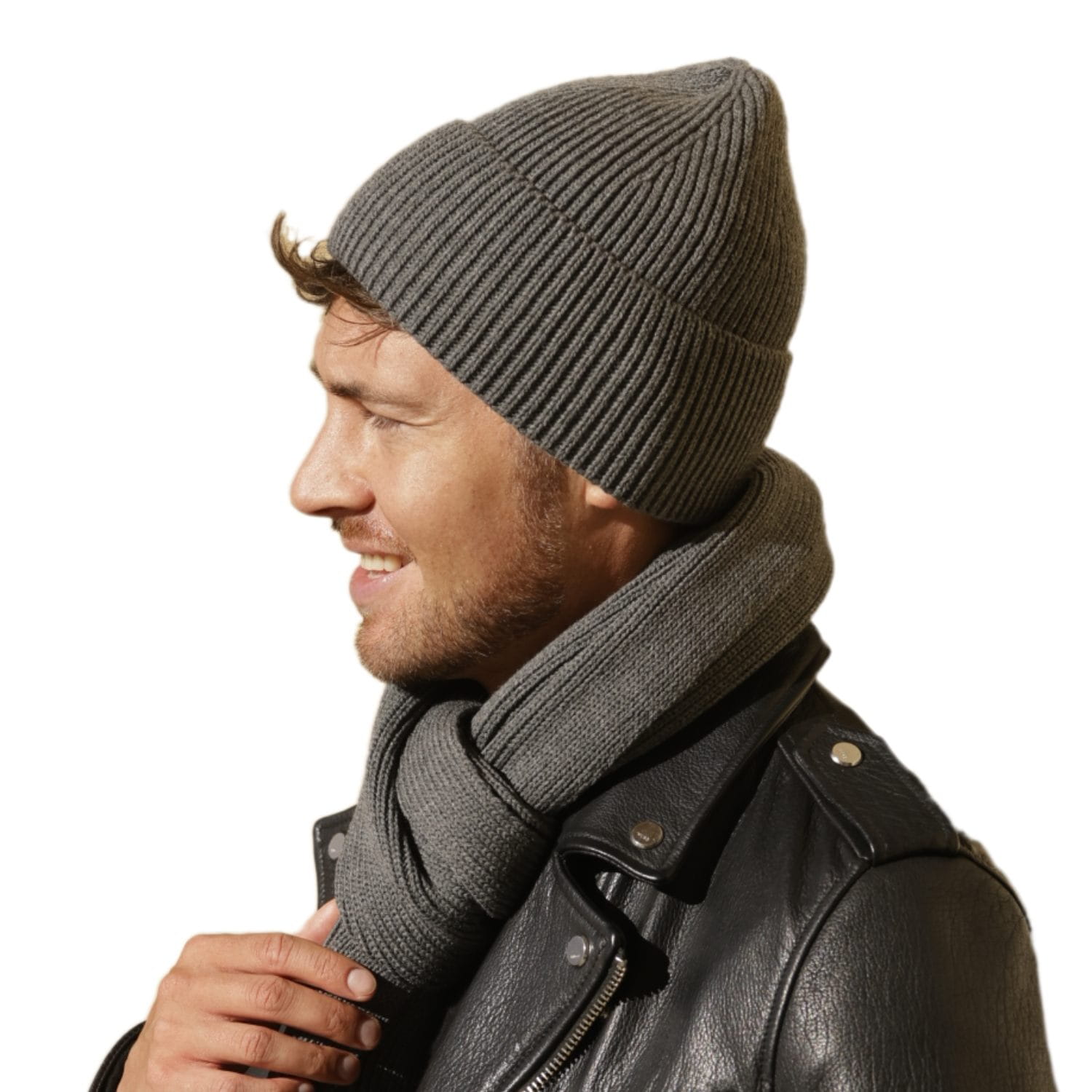 Czapka Męska, Model: Filip, Kolor: grafitowy, Skład materiału: 100% Akryl, Przeznaczenie: Jesień/Zima, Rozmiar: Uniwersalny (54-62) (Czapka Męska, zdjęcie 5)