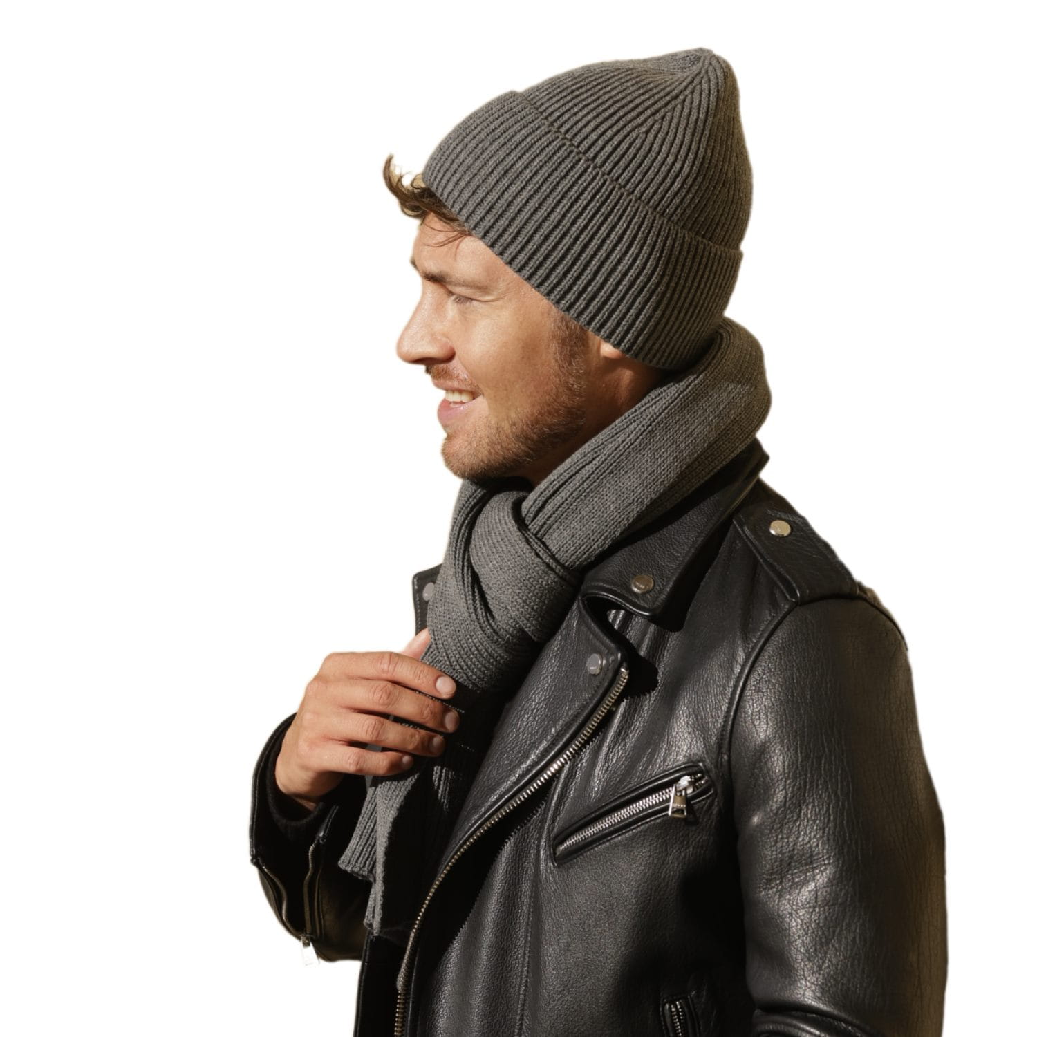 Czapka Męska, Model: Filip, Kolor: grafitowy, Skład materiału: 100% Akryl, Przeznaczenie: Jesień/Zima, Rozmiar: Uniwersalny (54-62) (Czapka Męska, zdjęcie 4)