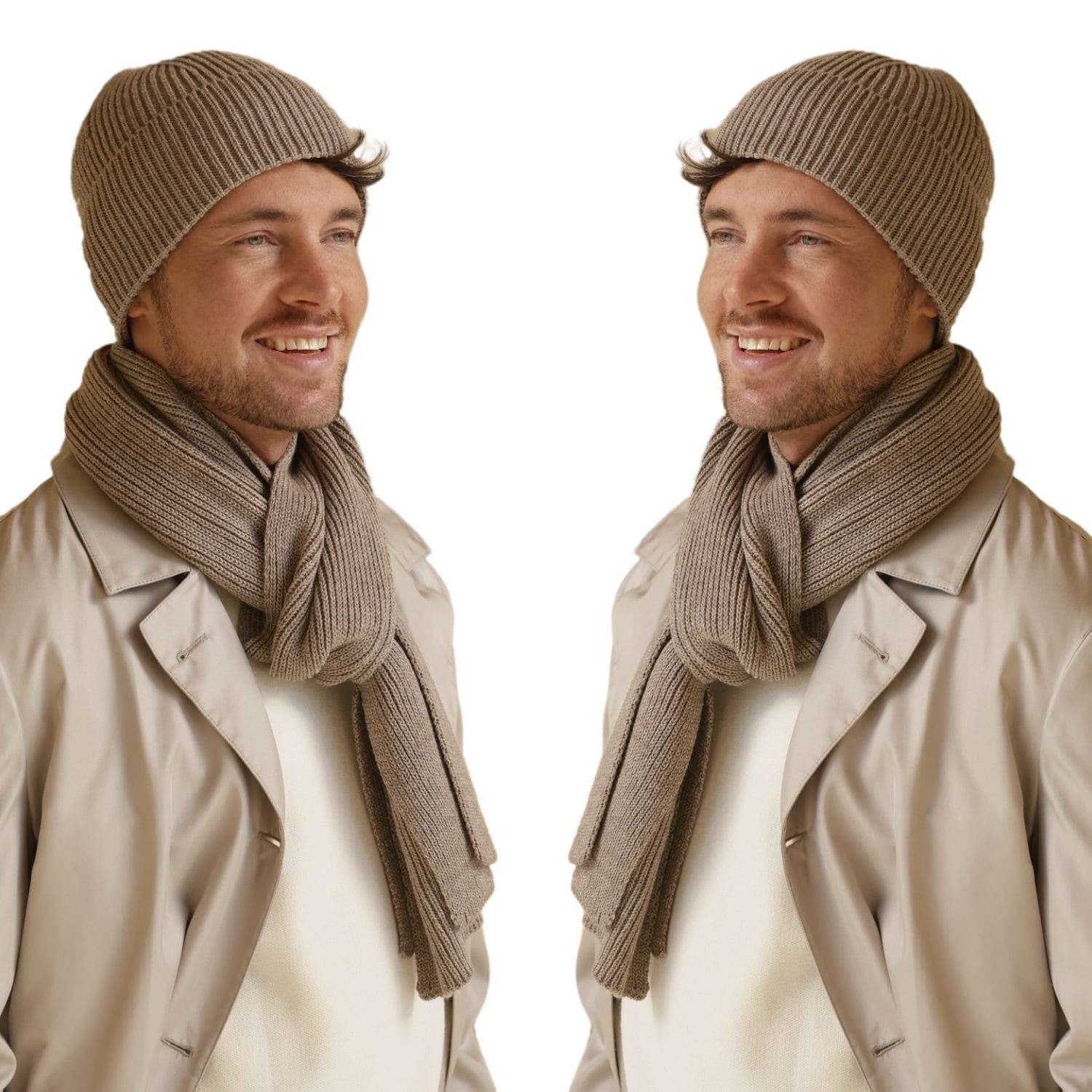 Čepice, Model: Filip, Barva: tmavě béžová, Složení materiálu: 100% Akryl, Určení: Podzim/Zima, Velikost: Univerzální (54-62) (Čepice, fotografie 5)