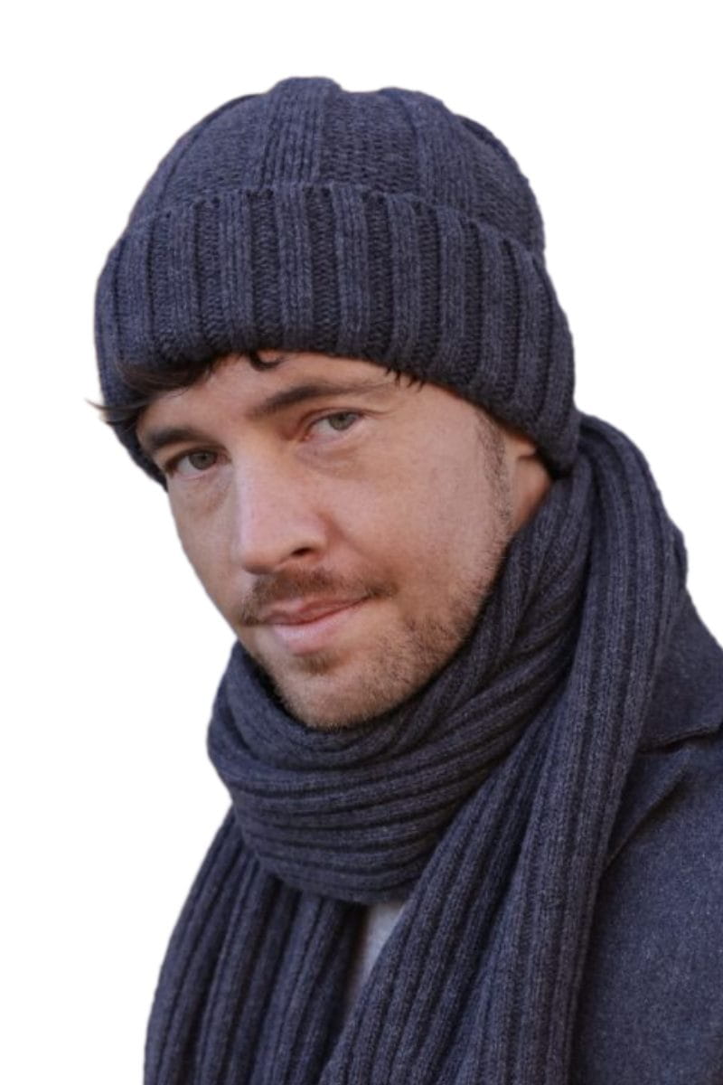 Czapka Męska, Model: BEN, Kolor: grafitowy, Skład materiału: 80% Wełna; 20% Poliamid, Przeznaczenie: Jesień/Zima, Rozmiar: Uniwersalny (54-62) (Czapka Męska, zdjęcie 3)