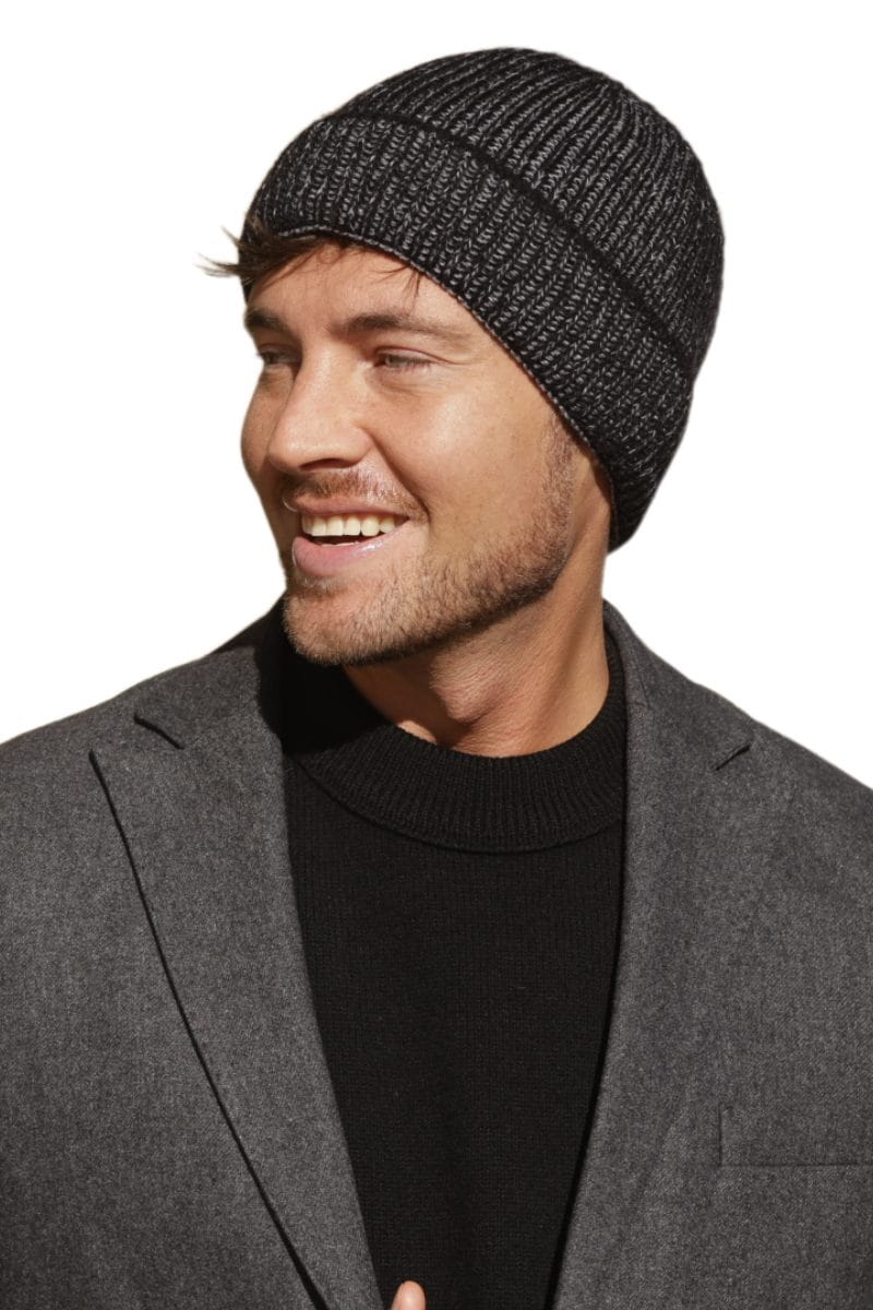 Czapka Męska, Model: Gabriel, Kolor: czarny, Skład materiału: 85% Akryl; 15% Wełna, Przeznaczenie: Jesień/Zima, Rozmiar: Uniwersalny (54-60) (Czapka Męska, zdjęcie 3)