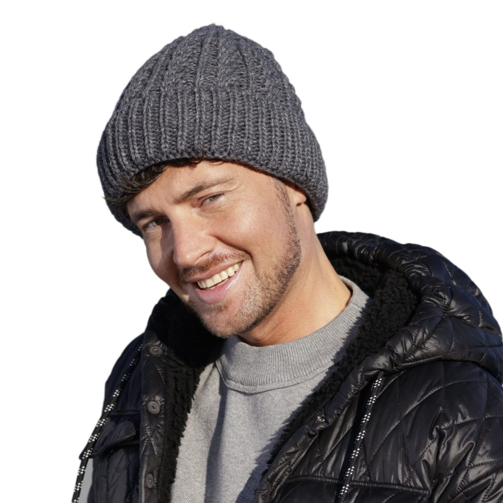 Czapka Męska, Model: Jack, Kolor: szary, Skład materiału: 85% Akryl; 15% Wełna, Przeznaczenie: Jesień/Zima, Rozmiar: Uniwersalny (54-62) (Czapka Męska, zdjęcie 2)