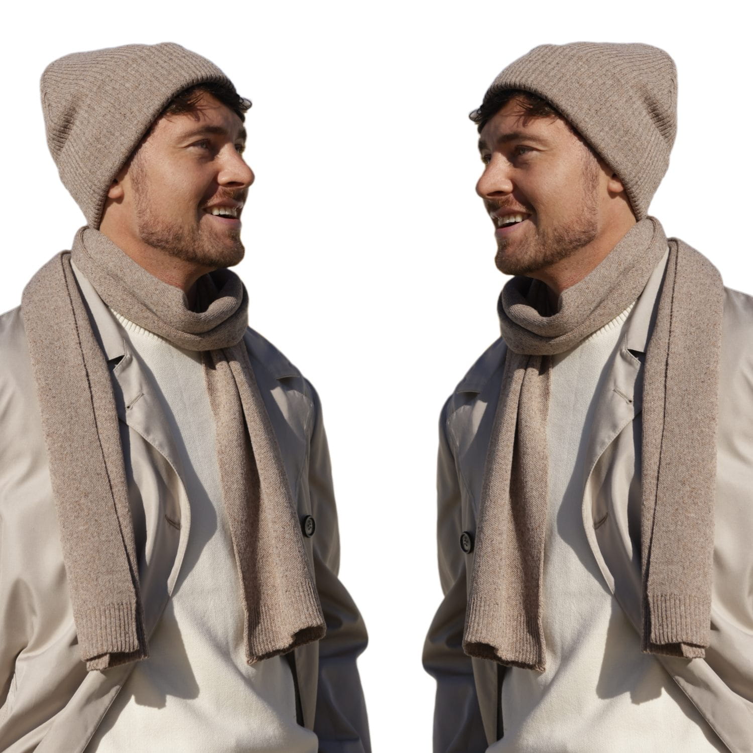 Komplety: czapka + szalik/komin, Model: Patrick, Kolor: niebieski, Skład materiału: 45% Akryl; 37% Wełna Merino; 18% Jedwab, Przeznaczenie: Jesień/Zima, Wymiary(długość/szerokość): 170cm/28cm (Komplety: czapka + szalik/komin, zdjęcie 5)