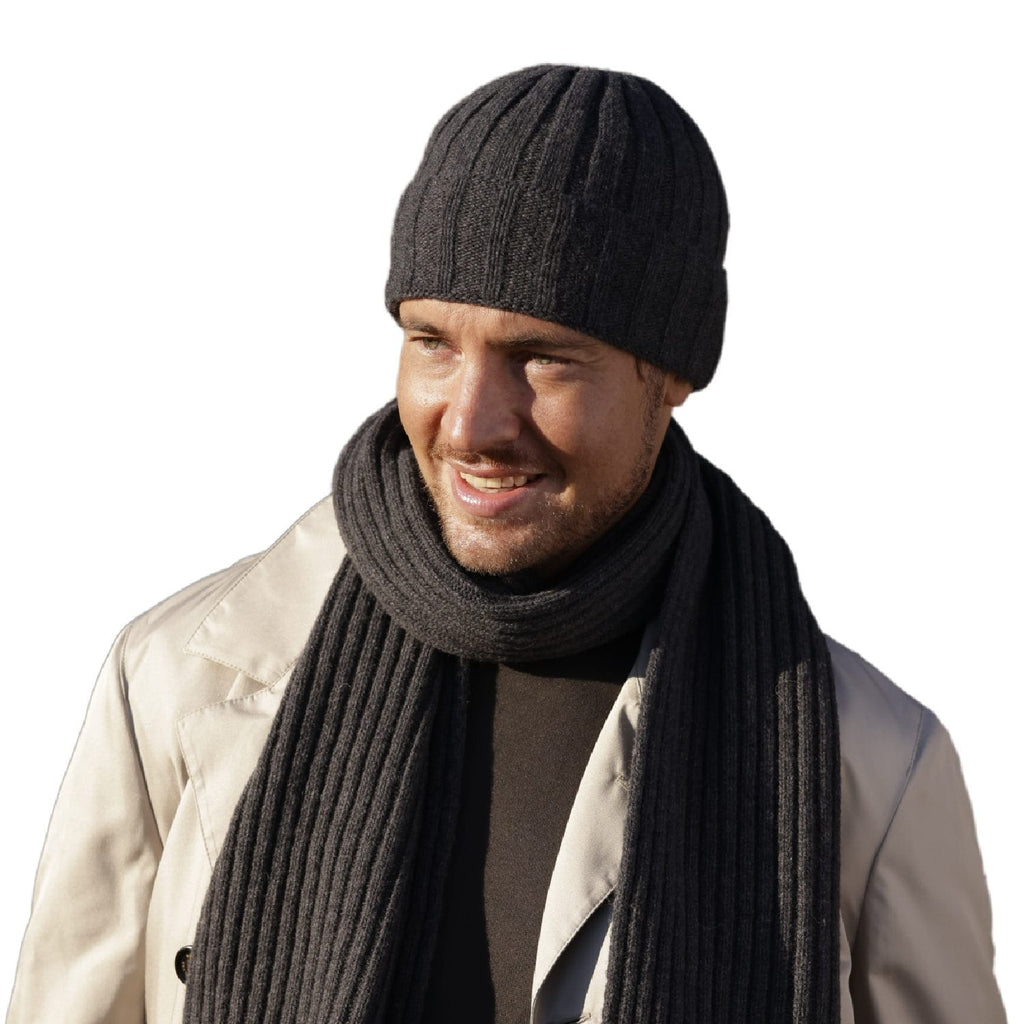 Czapka Męska, Model: TREVOR, Kolor: grafitowy, Skład materiału: 80% Wełna; 20% Poliamid, Przeznaczenie: Jesień/Zima, Rozmiar: Uniwersalny (54-62) (Czapka Męska, zdjęcie 6)