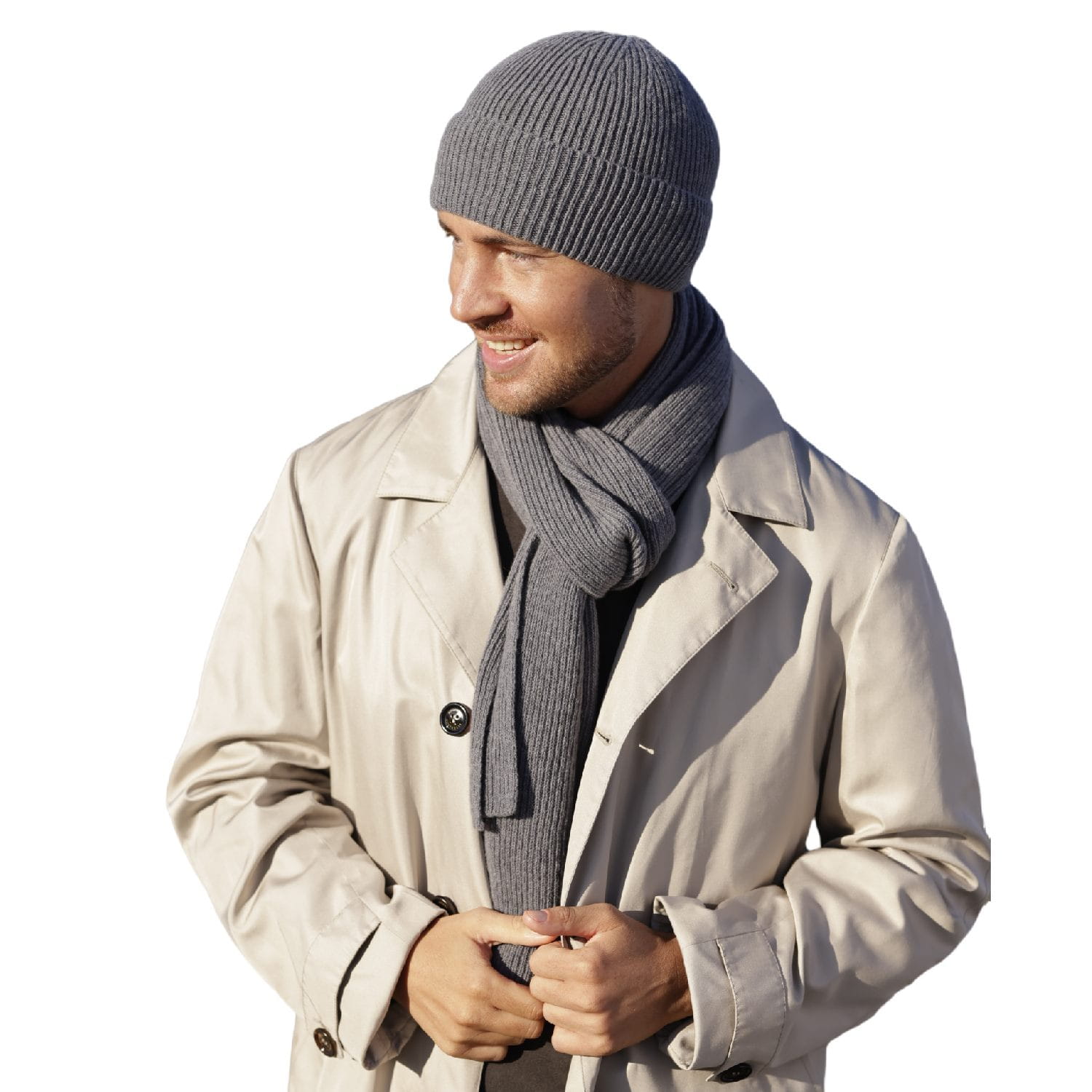 Szalik KAMEA LIAM w prążkowanej fakturze, idealny do noszenia w chłodne dni, pasujący do różnych stylizacji | Spironik.pl