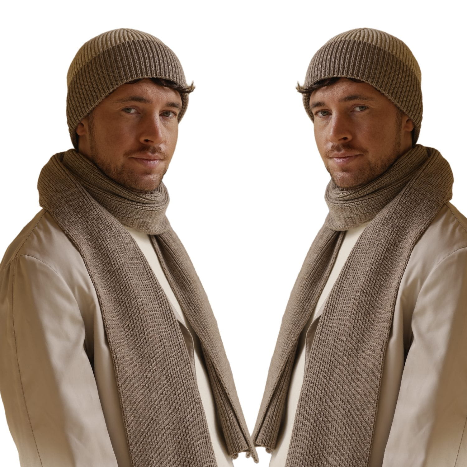 Szalik w identycznym kolorze i splocie, idealny na jesień i zimę, pasujący do różnych stylizacji | KAMEA | Spironik.pl