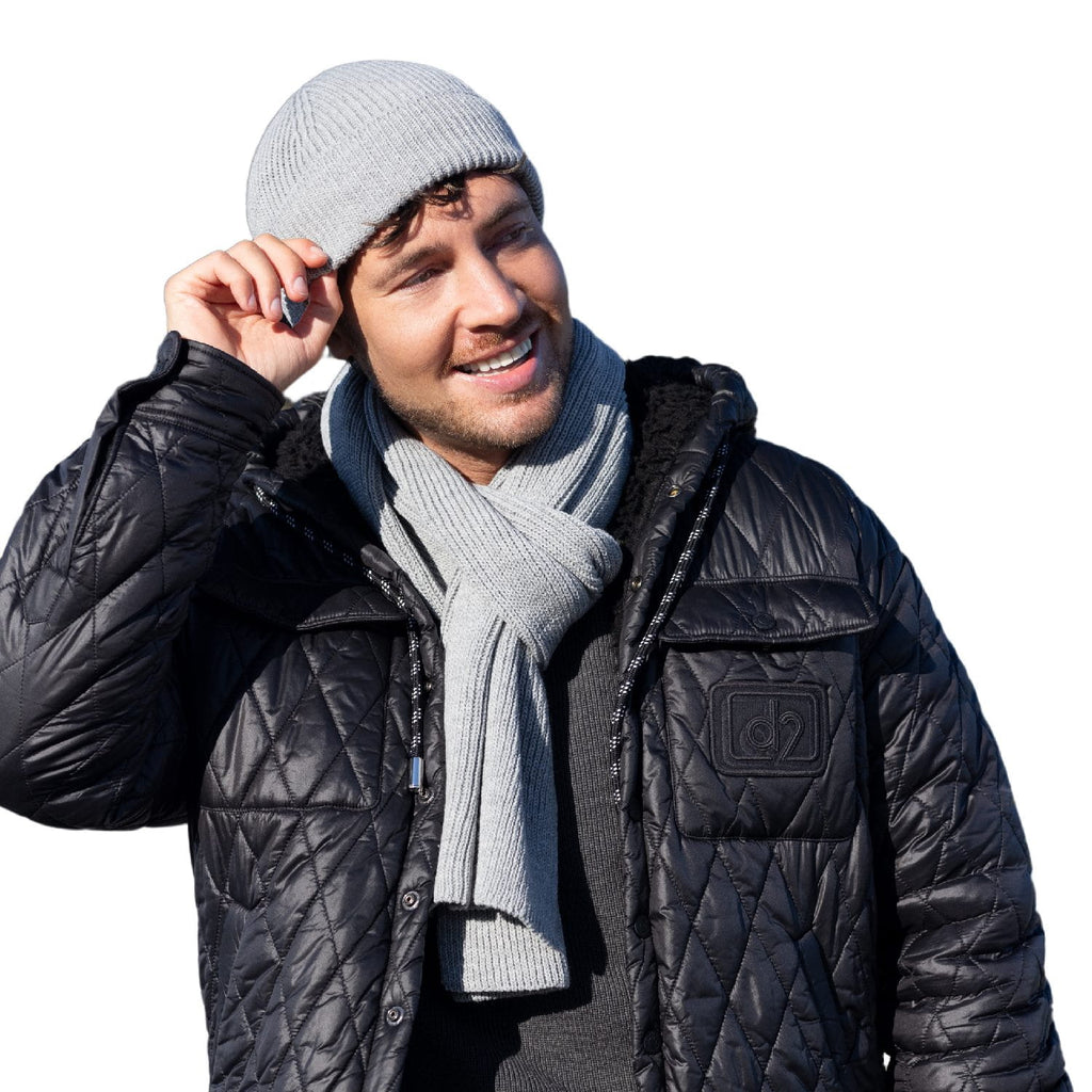 Komplety: czapka + szalik/komin, Model: Karol-Komplet, Kolor: szary, Skład materiału: 100% Akryl, Przeznaczenie: Jesień/Zima, Wymiary(długość/szerokość): 185cm/22cm (Komplety: czapka + szalik/komin, zdjęcie 3)