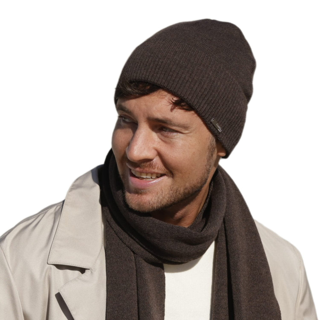 Čepice, Model: Lukas, Barva: hnědá, Složení materiálu: 100% Merino vlna Extrafine, Určení: Vícesezónní, Velikost: Univerzální (54-60) (Čepice, fotografie 4)