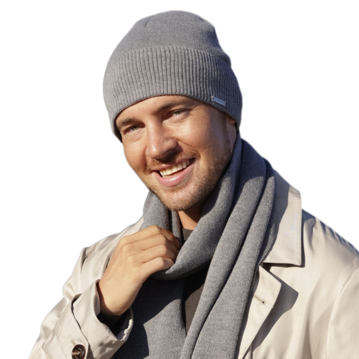 Čepice, Model: Lukas, Barva: šedá, Složení materiálu: 100% Merino vlna Extrafine, Určení: Vícesezónní, Velikost: Univerzální (54-60) (Čepice, fotografie 4)