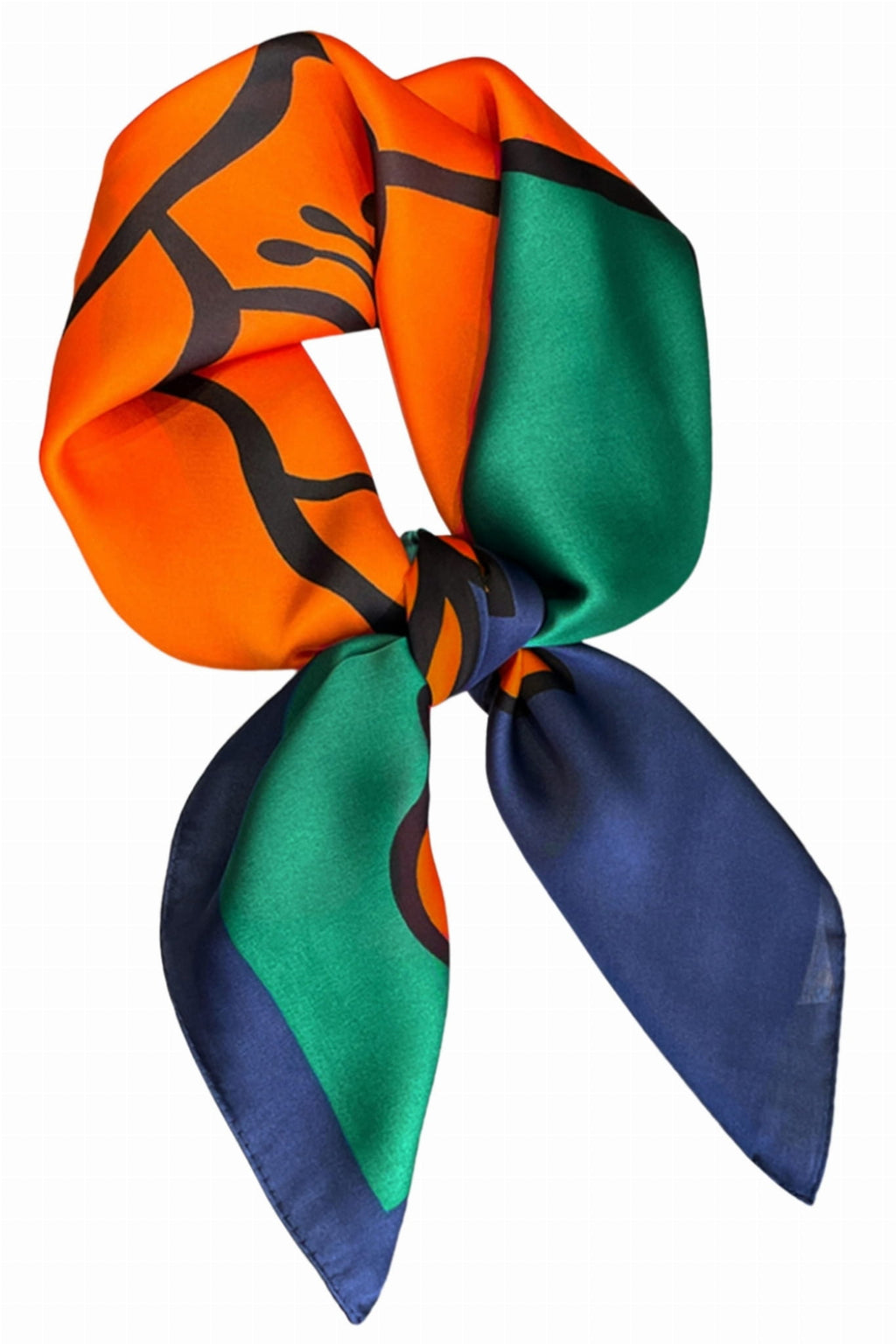 Apaszka, Model: FJ265-2//T40//19, Kolor: pomarańczowy, Skład materiału: 100% Poliester, Przeznaczenie: Wielosezonowe, Wymiary(długość/szerokość): 70cm/70cm