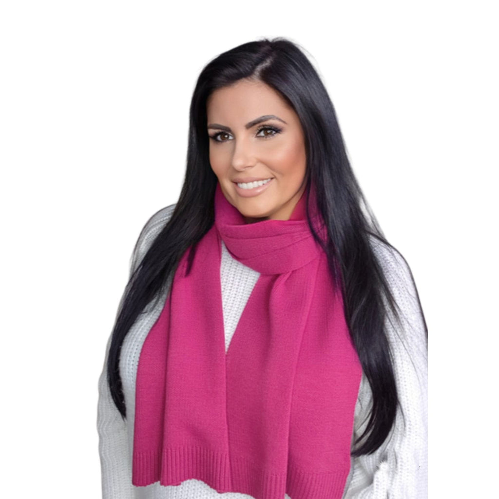 Szalik Damski, Model: Szalik-06, Kolor: fuksja, Skład materiału: 50% Akryl; 30% Wełna; 20% Poliamid, Przeznaczenie: Jesień/Zima, Wymiary(długość/szerokość): 165cm/28cm (Szalik Damski, zdjęcie 2)