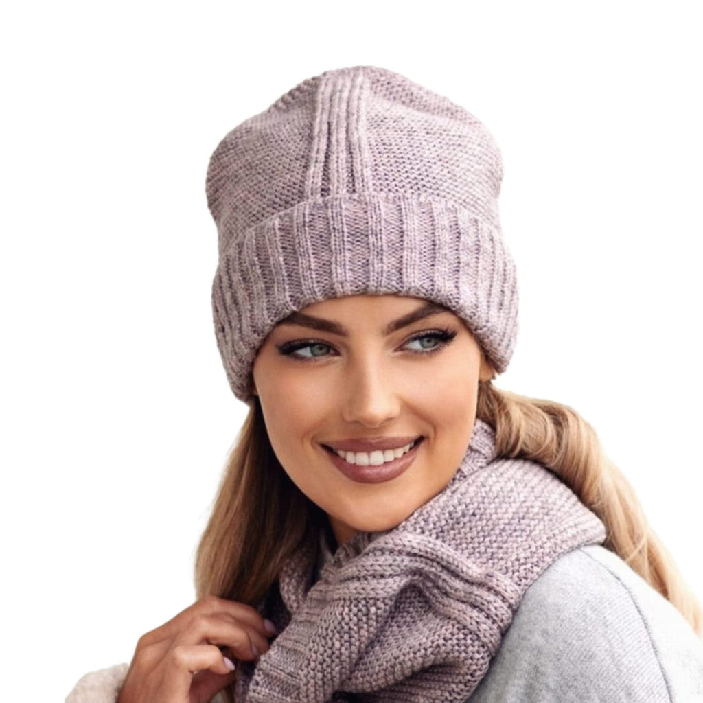 Čepice, Model: Vera, Barva: růžová, Složení materiálu: 50% Akryl; 25% Polyamid; 25% Vlna, Určení: Podzim/Zima, Velikost: Univerzální (54-60) (Čepice, fotografie 2)