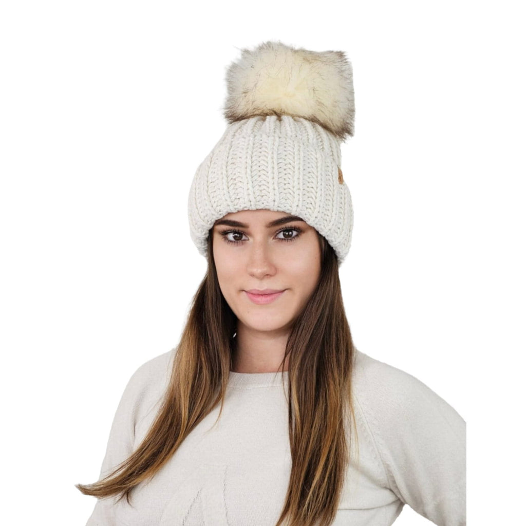 Čepice, Model: Nerea, Barva: ekru, Složení materiálu: 50% Vlna; 50% Akryl, Určení: Podzim/Zima, Velikost: Univerzální (54-60) (Čepice, fotografie 2)