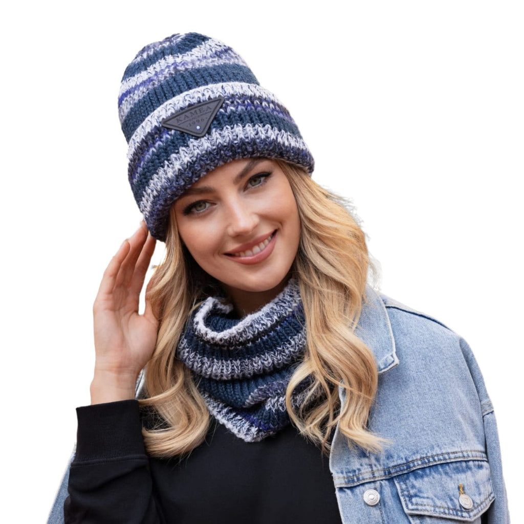 Čepice, Model: Muscari, Barva: džínová, Složení materiálu: 70% Poliakryl; 15% Vlna; 10% Alpaka; 5% Polyester, Určení: Podzim/Zima, Velikost: Univerzální (54-60) (Čepice, obrázek 4)