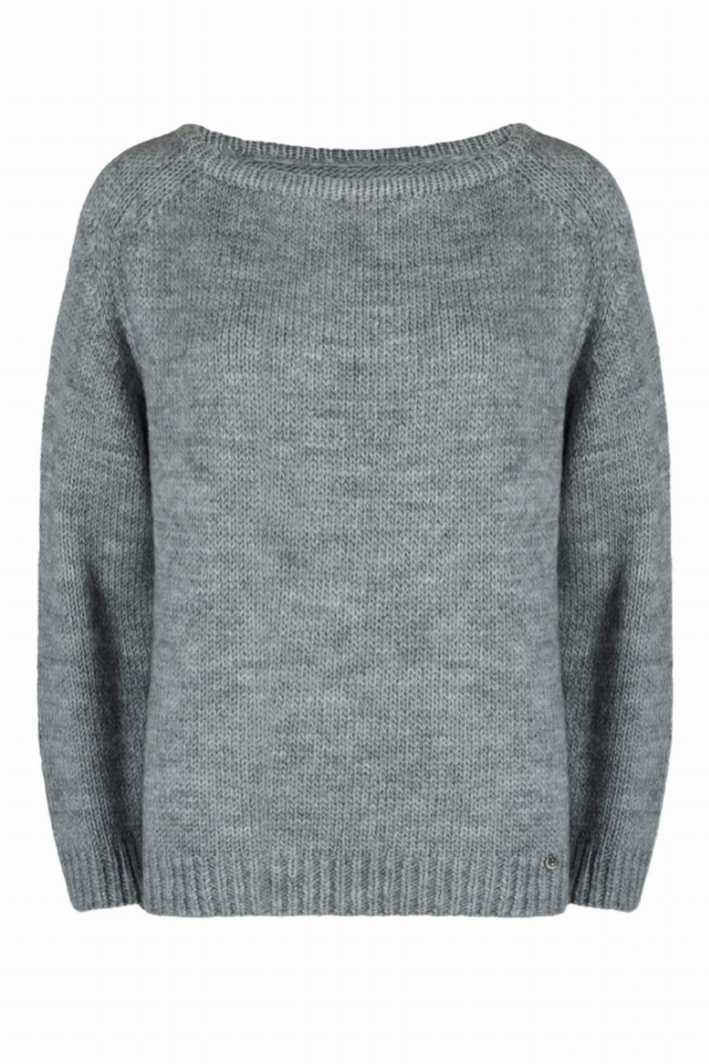 Sweter Damski, Model: Mirra, Kolor: szary, Skład materiału: 50% Akryl; 20% Poliamid; 25% Merynos Wełna; 5% Elastan, Przeznaczenie: Wielosezonowe (Sweter Damski, zdjęcie 4)