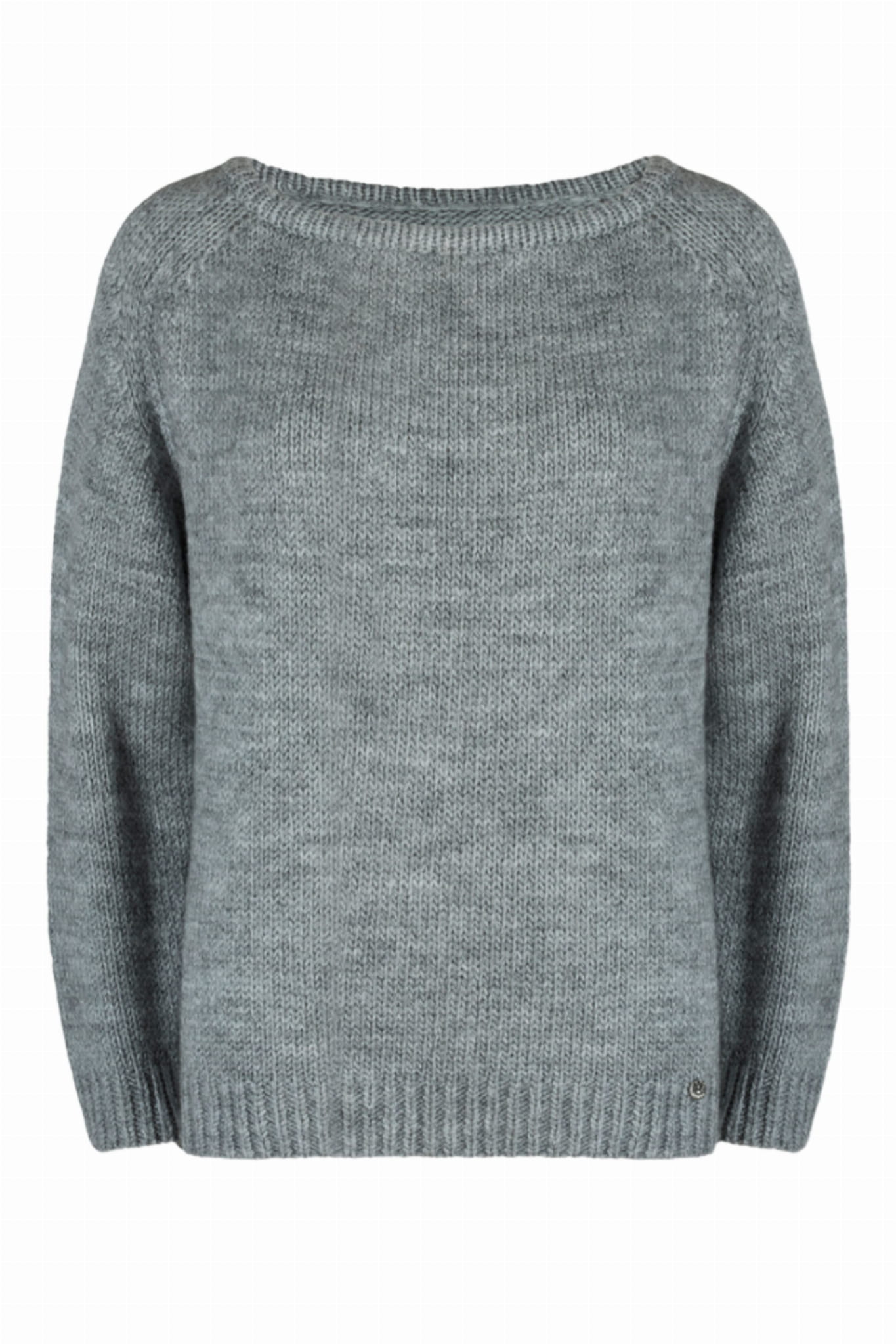 Sweter Damski, Model: Mirra, Kolor: szary, Skład materiału: 50% Akryl; 20% Poliamid; 25% Merynos Wełna; 5% Elastan, Przeznaczenie: Wielosezonowe (Sweter Damski, zdjęcie 4)