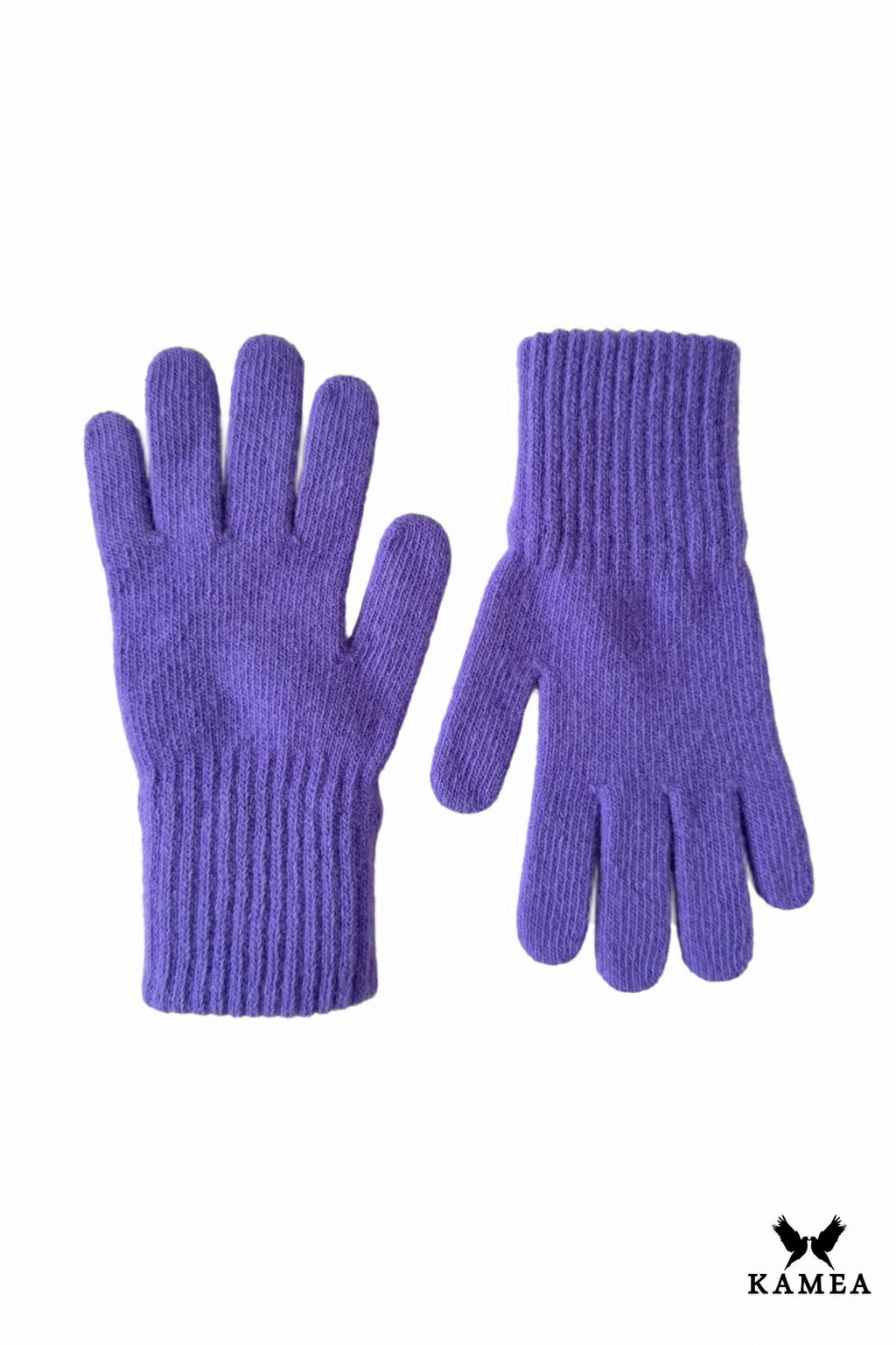 Rękawiczki, Model: Rękawiczki*01, Kolor: fioletowy, Skład materiału: 80% Wełna; 20% Poliamid, Przeznaczenie: Jesień/Zima, Rozmiar: Uniwersalny (Rękawiczki, zdjęcie 2)