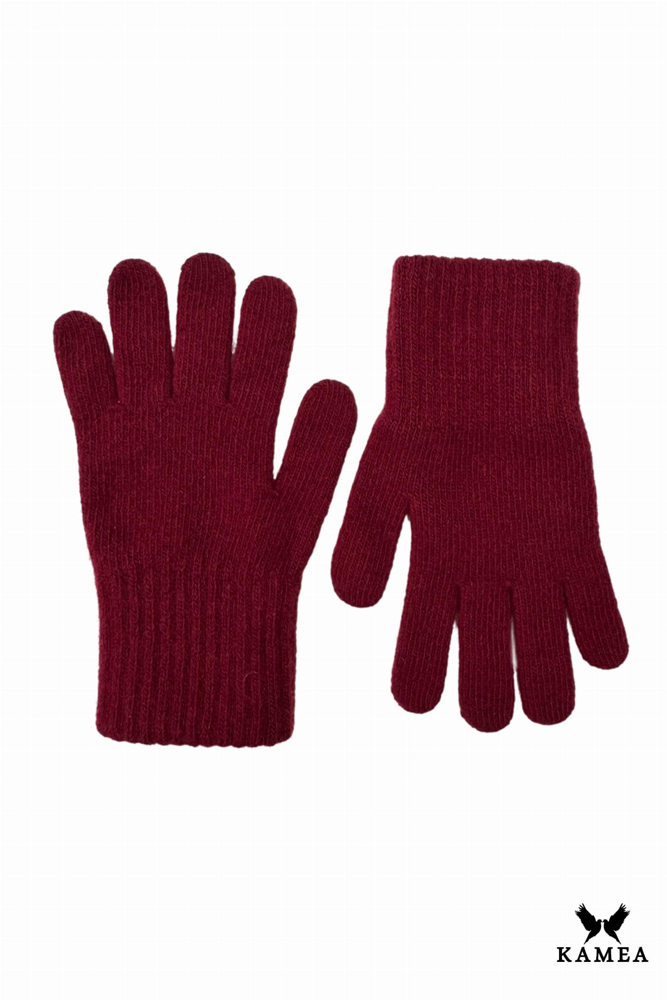 Rękawiczki, Model: Rękawiczki*01, Kolor: bordowy, Skład materiału: 80% Wełna; 20% Poliamid, Przeznaczenie: Jesień/Zima, Rozmiar: Uniwersalny