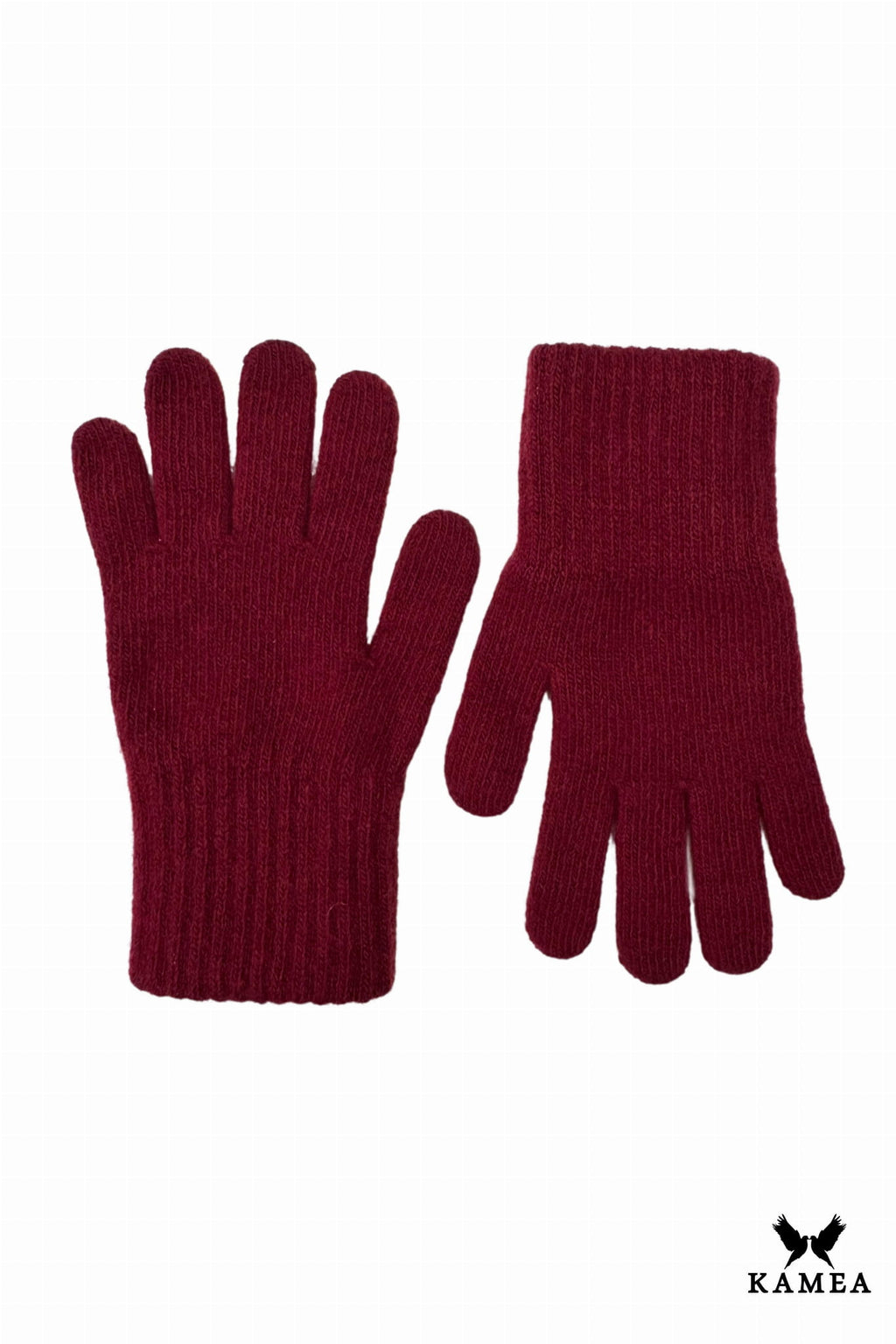 Rękawiczki, Model: Rękawiczki*01, Kolor: bordowy, Skład materiału: 80% Wełna; 20% Poliamid, Przeznaczenie: Jesień/Zima, Rozmiar: Uniwersalny (Rękawiczki, zdjęcie 2)