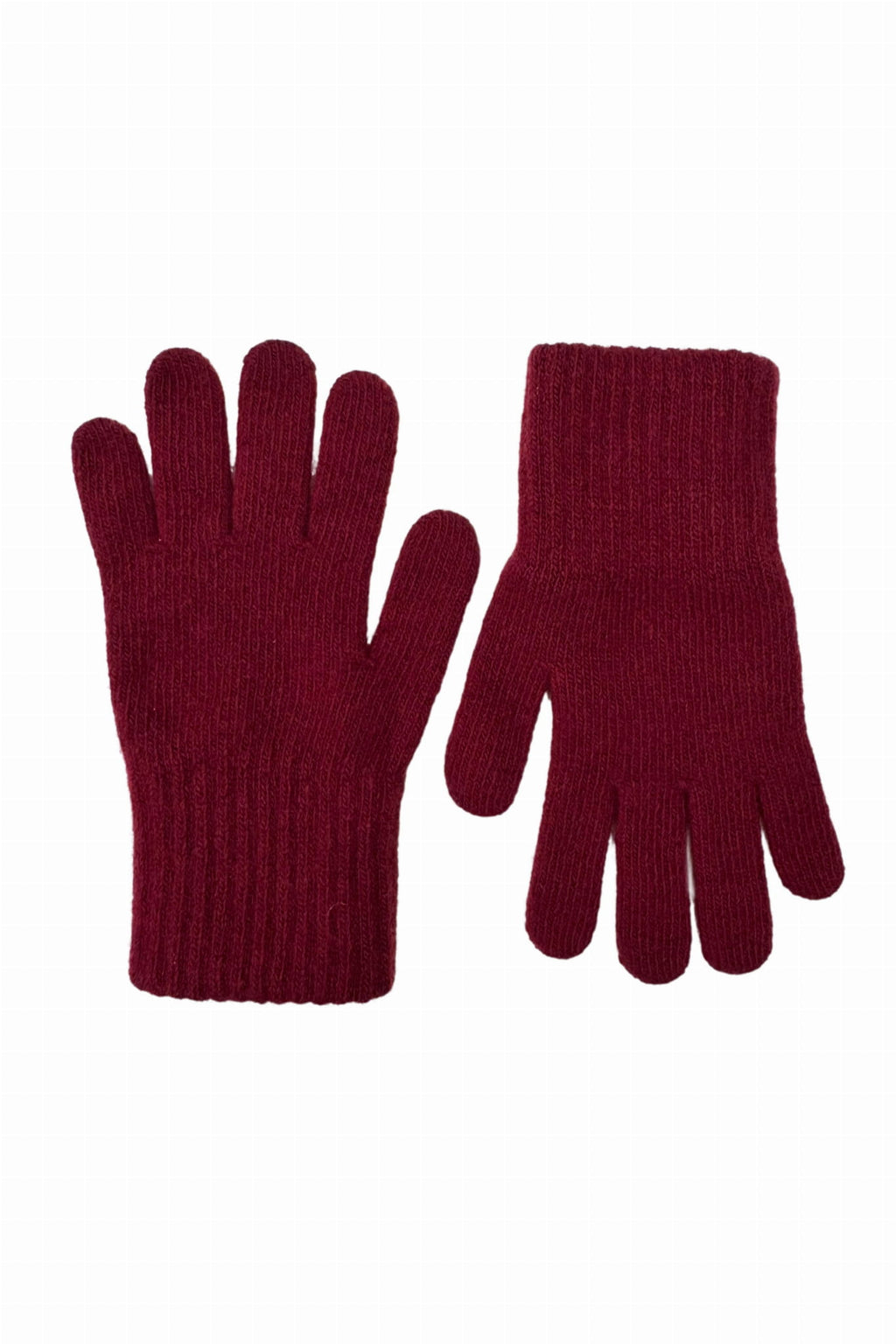 Rękawiczki, Model: Rękawiczki*01, Kolor: bordowy, Skład materiału: 80% Wełna; 20% Poliamid, Przeznaczenie: Jesień/Zima, Rozmiar: Uniwersalny (Rękawiczki, zdjęcie 2)