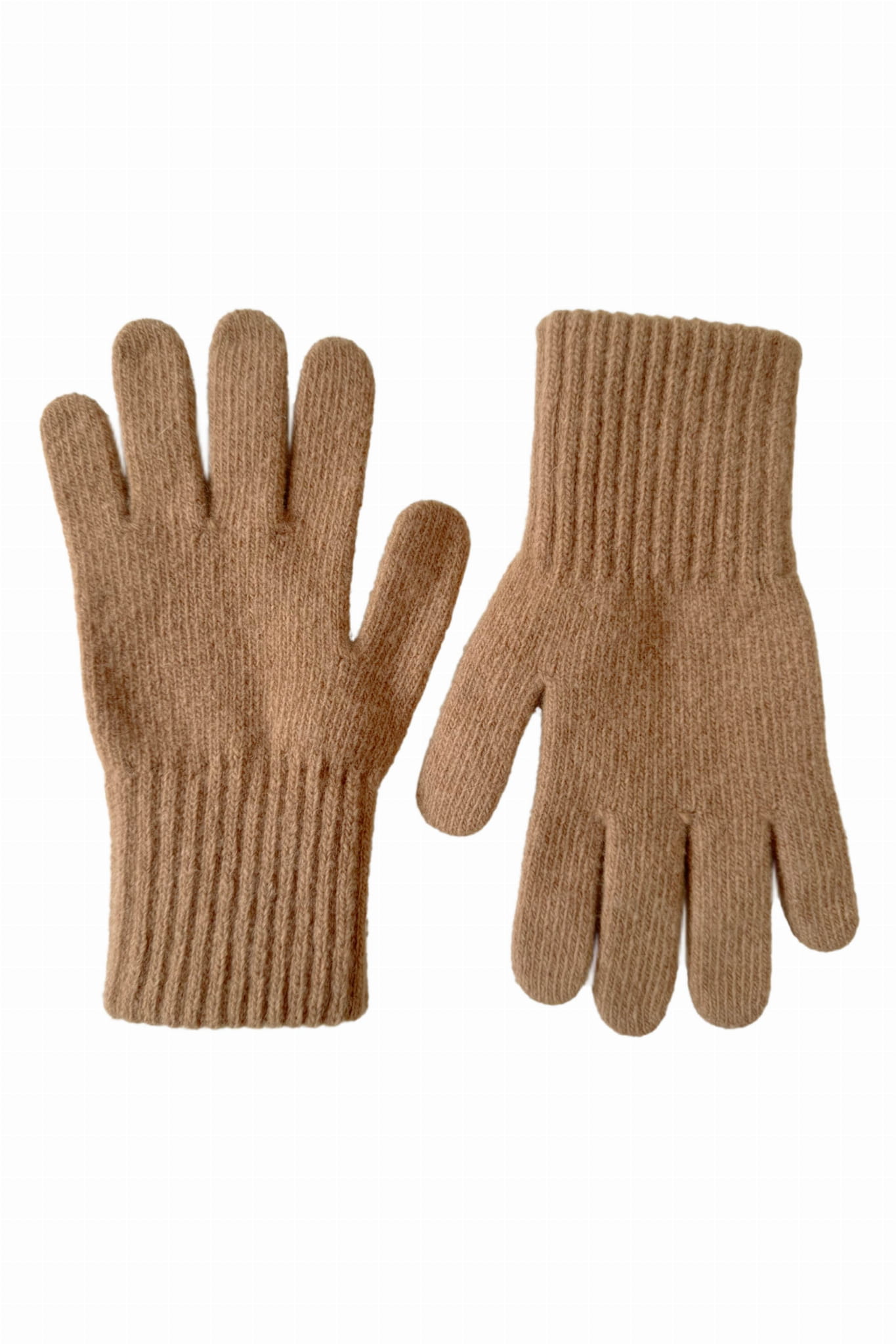 Rękawiczki, Model: Rękawiczki*01, Kolor: piaskowy, Skład materiału: 80% Wełna; 20% Poliamid, Przeznaczenie: Jesień/Zima, Rozmiar: Uniwersalny (Rękawiczki, zdjęcie 2)