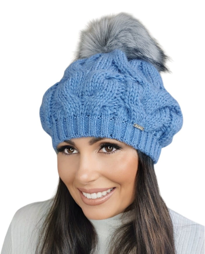 Čepice, Model: Zita, Barva: modrá, Složení materiálu: 40% Vlna; 24% Polyakryl; 22% Alpaka; 14% Polyamid, Určení: Podzim/Zima, Velikost: Univerzální (54-60) (Čepice, fotografie 2)