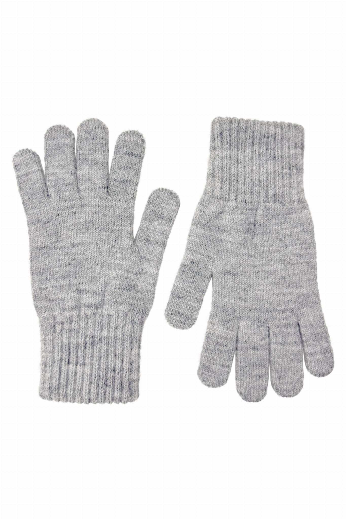 Damskie zimowe rękawiczki Rękawiczki-05 w kolorze szarym, wykonane z akrylu i poliamidu, idealne na chłodne dni | manufacture | Spironik.pl