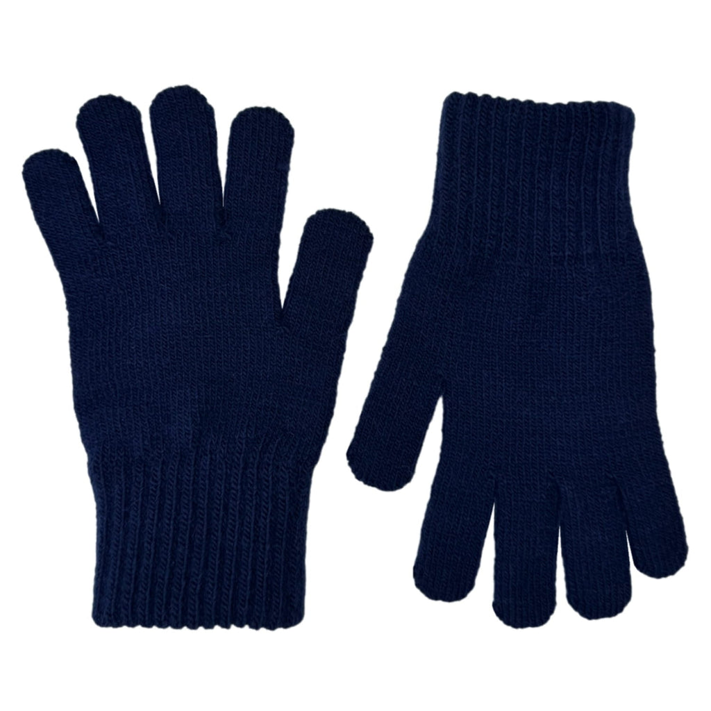 Klasyczne granatowe rękawiczki damskie Rękawiczki-05, idealne na jesień i zimę, z elastycznym ściągaczem | manufacture | Spironik.pl