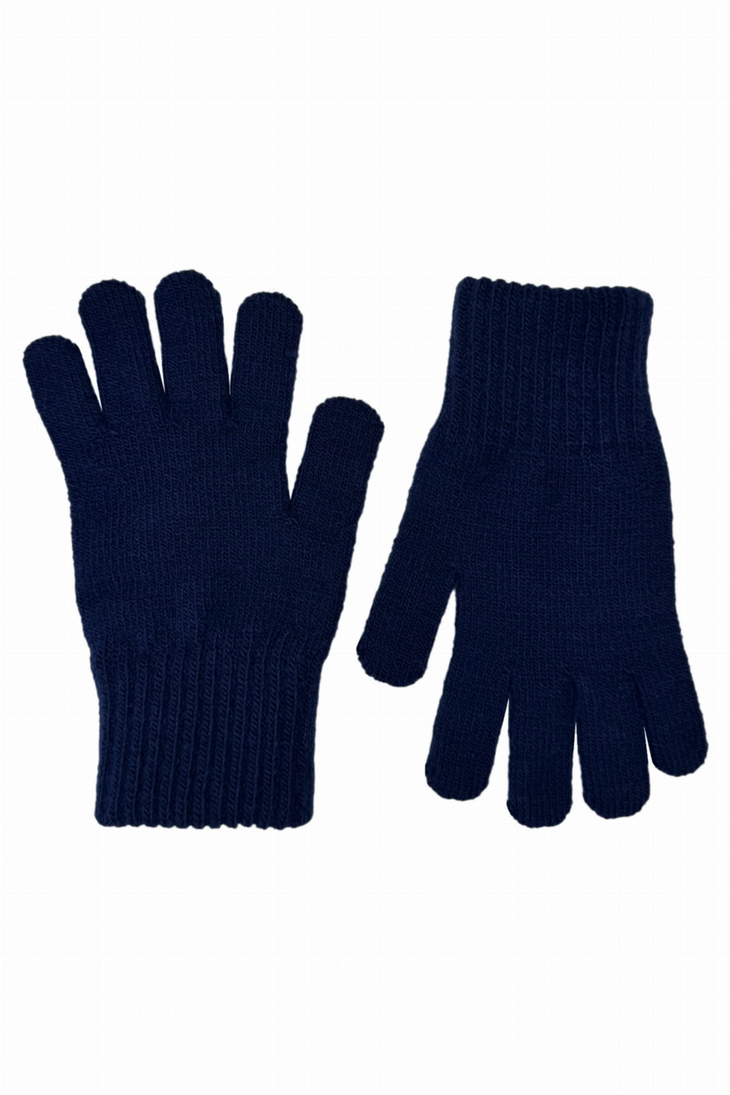 Damskie zimowe rękawiczki Rękawiczki-05 w kolorze granatowym, wykonane z miękkiej dzianiny akrylowej | manufacture | Spironik.pl