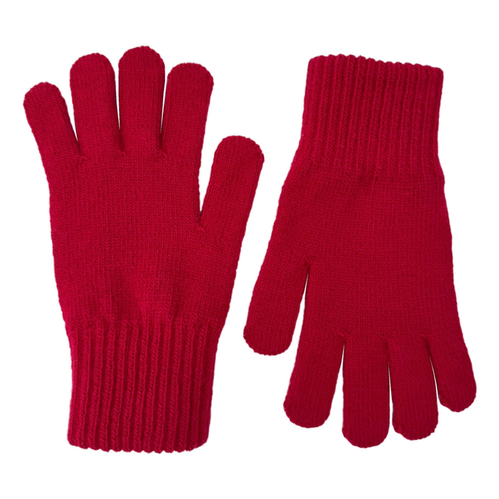 Klasyczne zimowe rękawiczki damskie w kolorze czerwonym, ciepłe i elastyczne, doskonałe do każdej stylizacji | manufacture | Spironik.pl