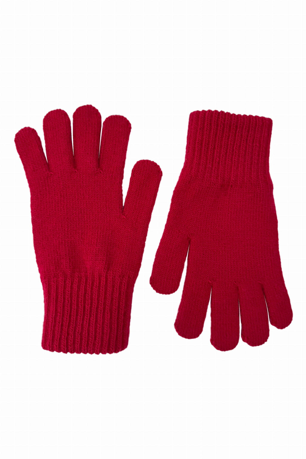 Czerwone rękawiczki damskie Rękawiczki-05, wykonane z akrylu i poliamidu, idealne na zimowe dni | manufacture | Spironik.pl