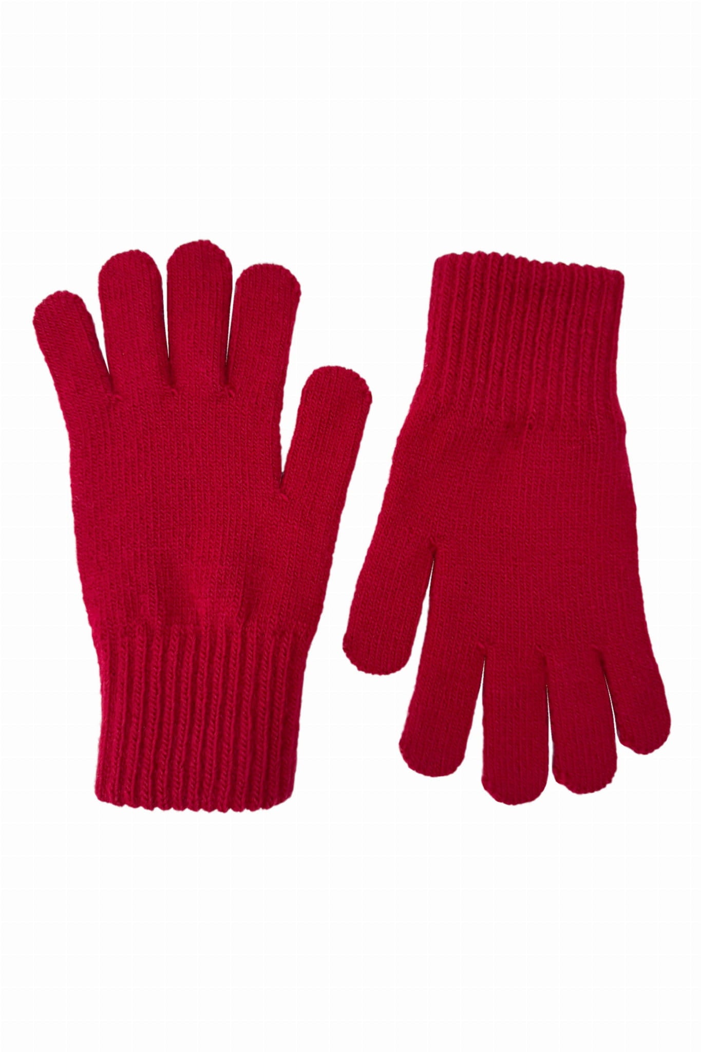Czerwone rękawiczki damskie Rękawiczki-05, wykonane z akrylu i poliamidu, idealne na zimowe dni | manufacture | Spironik.pl