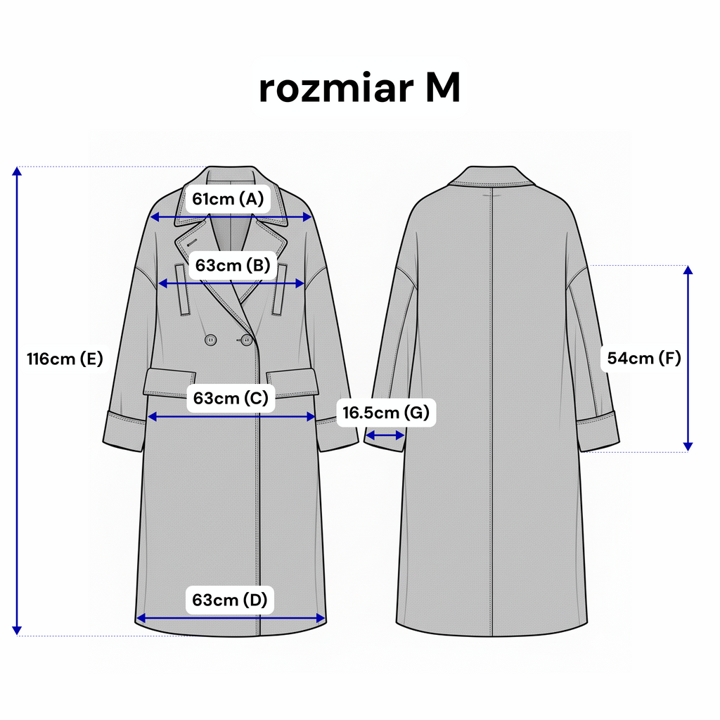 Długi płaszcz z flauszu. Kolor Beżowy