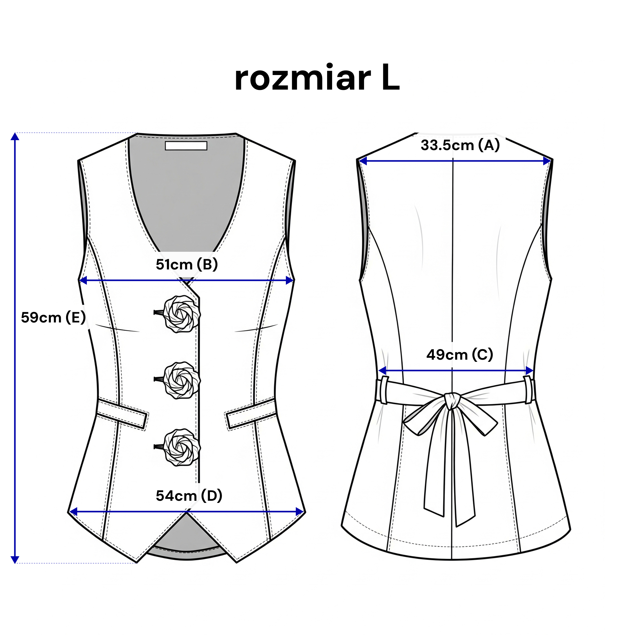 Damska kamizelka w eleganckim fasonie, doskonała do smart casualowych zestawów | Bastet | Spironik.pl
