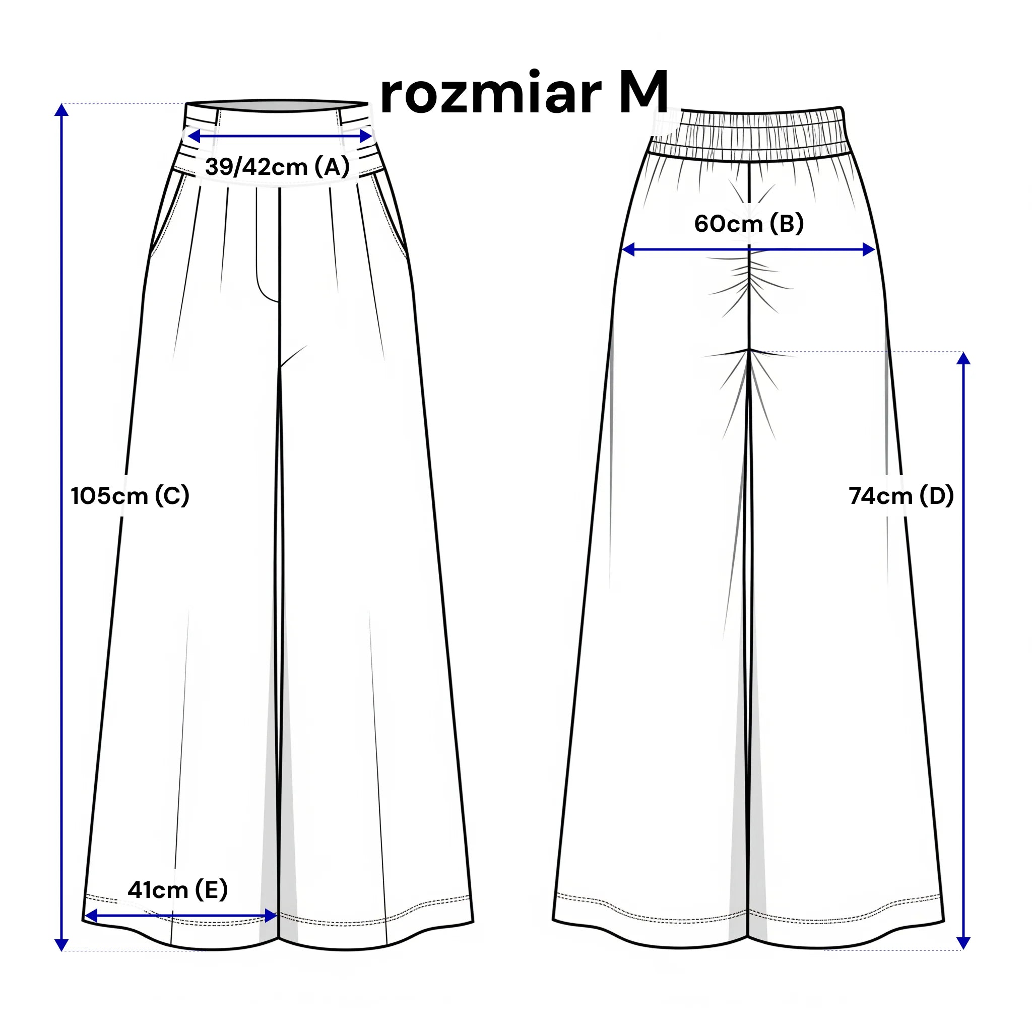 Szerokie spodnie damskie z zakładkami - elegancki fason z gumką w pasie. Kolor Jasny beż