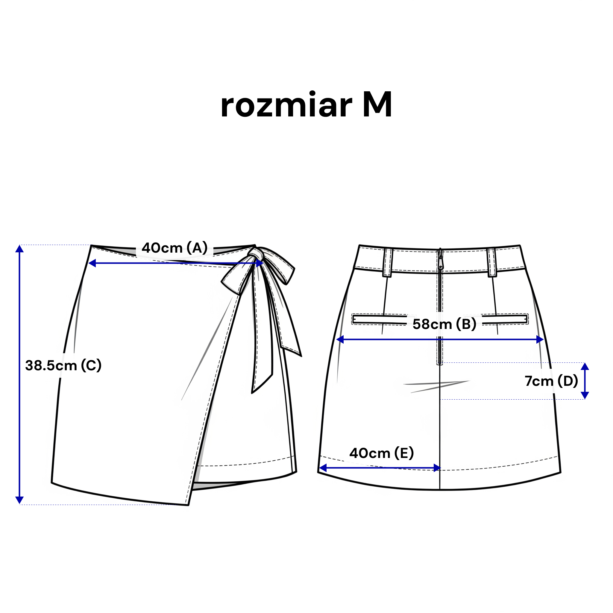 Stylowe spódnico-spodenki z regulowanym wiązaniem, idealne na zakupy i spotkania | Bastet | Spironik.pl