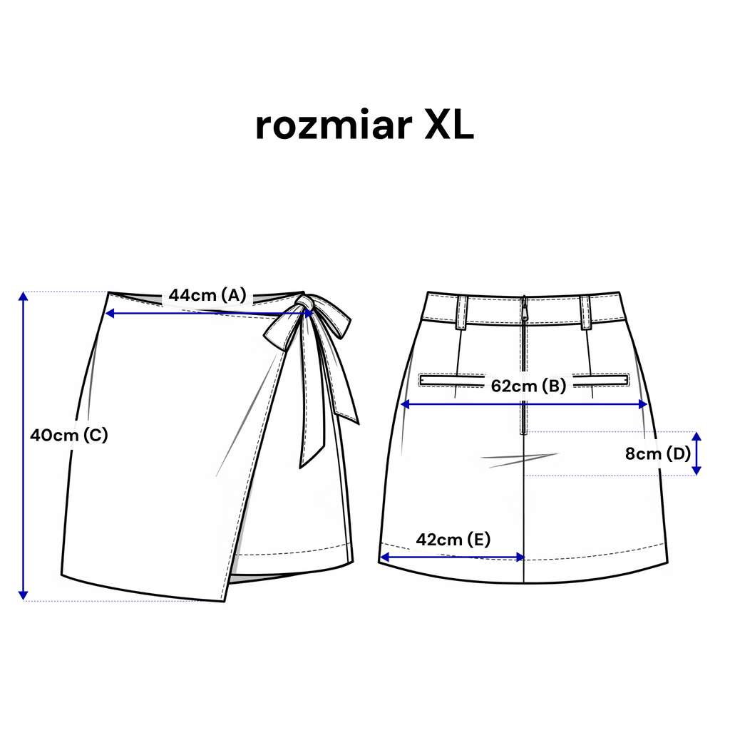 Spódnico-spodenki z regulowanym wiązaniem, wykonane z przewiewnego materiału wiskozowego | Bastet | Spironik.pl