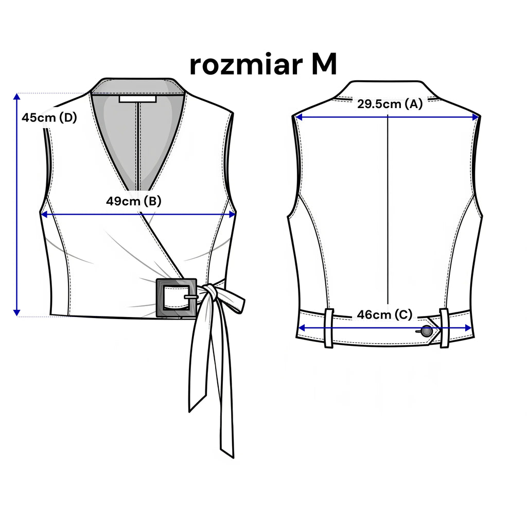 Elegantní dámská vesta s přezkou - společenská do práce