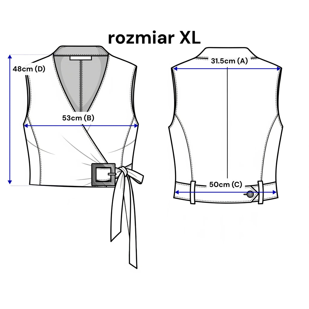 Elegantní dámská vesta s přezkou - společenská do práce