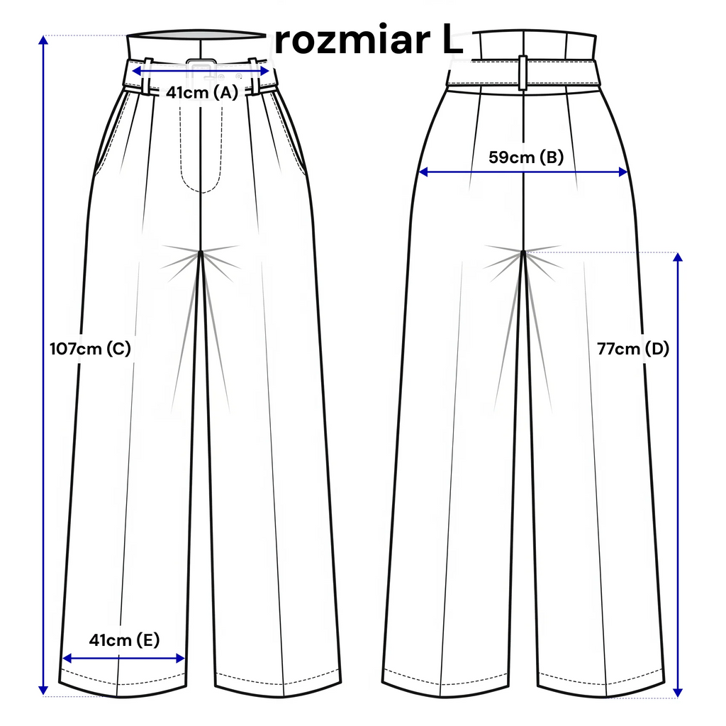 Women's trousers with a decorative belt and wide legs. Color: Dark Beige