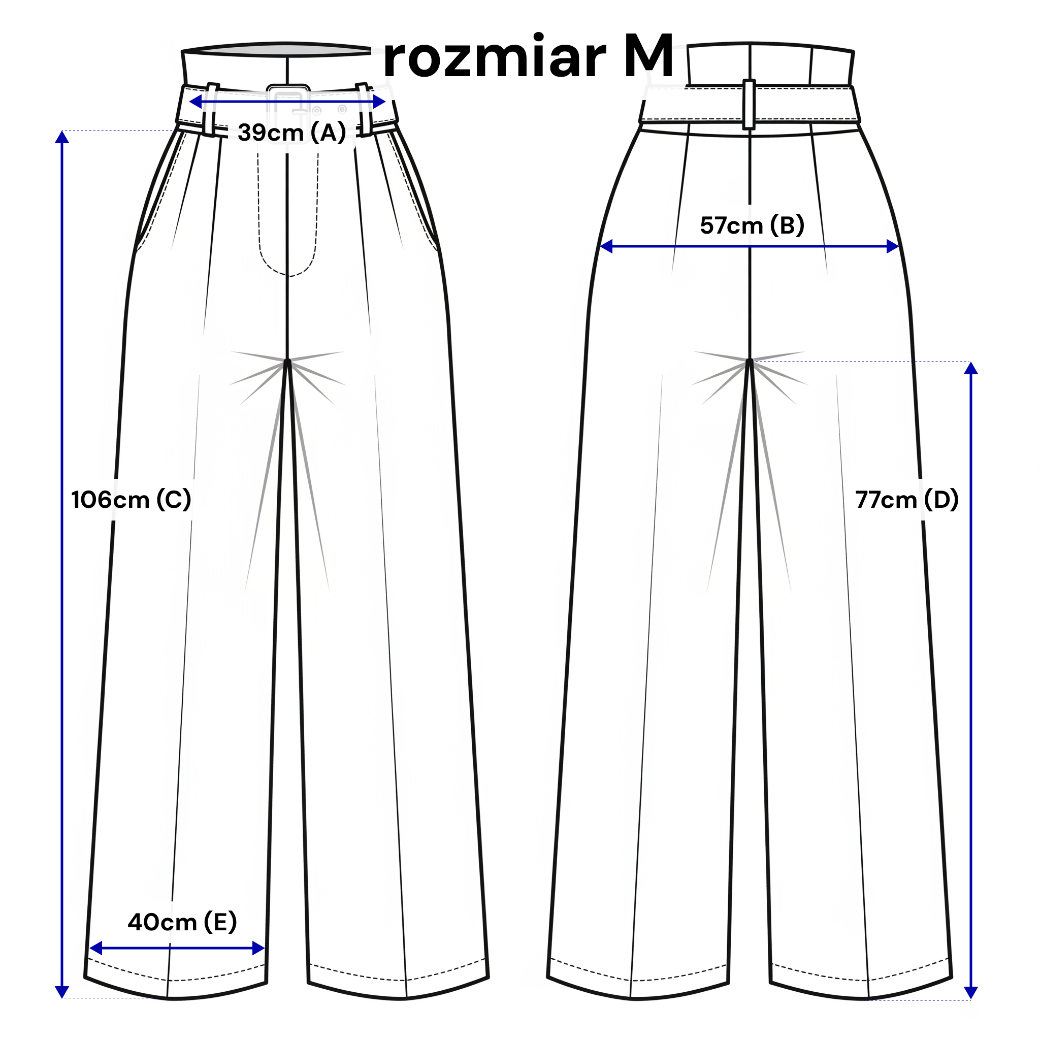 Wysokiej jakości spodnie z szerokimi nogawkami, idealne na różne okazje i do codziennych stylizacji | Bastet | Spironik.pl