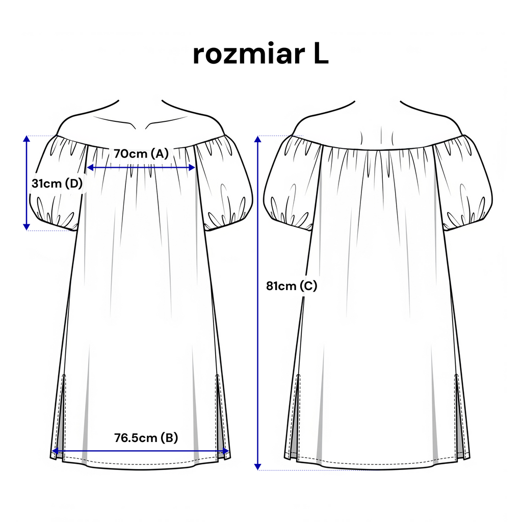 Stylowa sukienka hiszpanka w grafitowym odcieniu, z bufkami i praktycznymi kieszeniami, na każdą okazję | Bastet | Spironik.pl