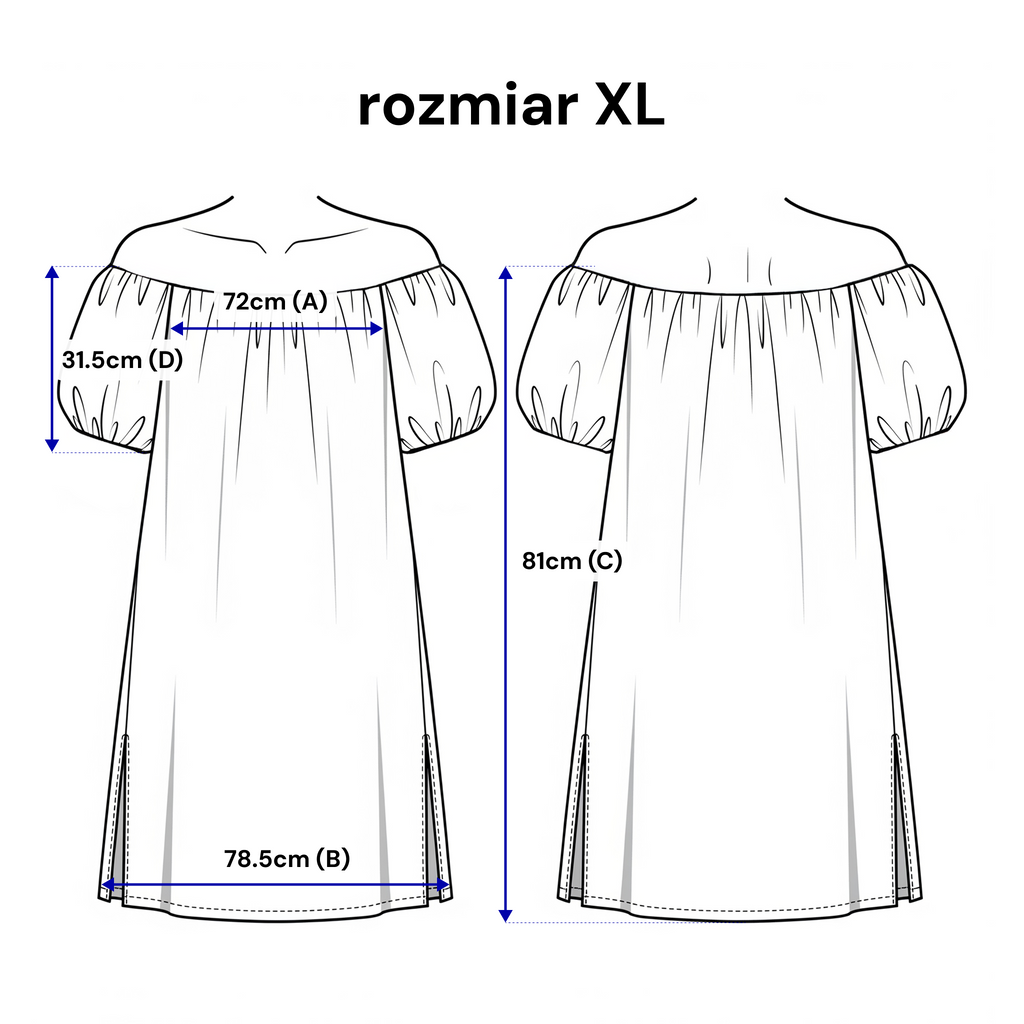 Romantyczna sukienka hiszpanka, idealna na spotkania z przyjaciółmi | Bastet | Spironik.pl