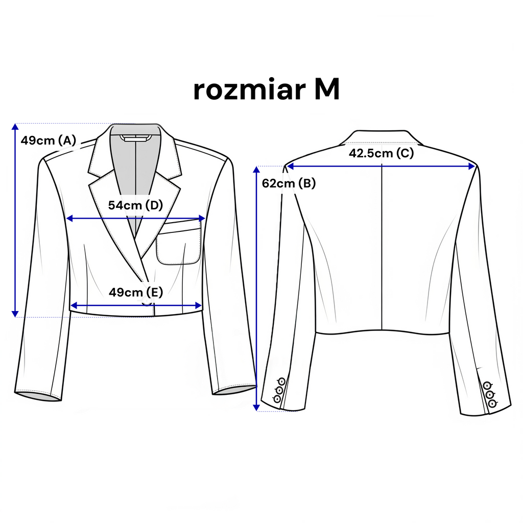 Modny krótki żakiet w kolorze grafitowym, idealny do pracy lub na wieczorne wyjścia | Bastet | Spironik.pl