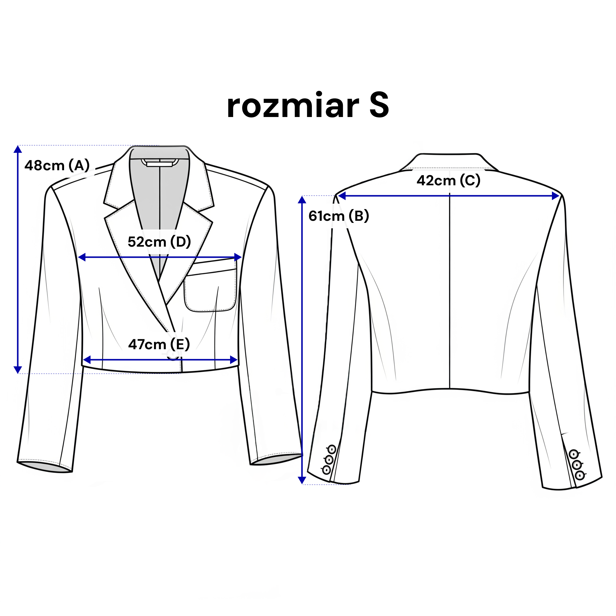 Błękitny żakiet o nowoczesnym fasonie, doskonały do formalnych i casualowych stylizacji | Bastet | Spironik.pl
